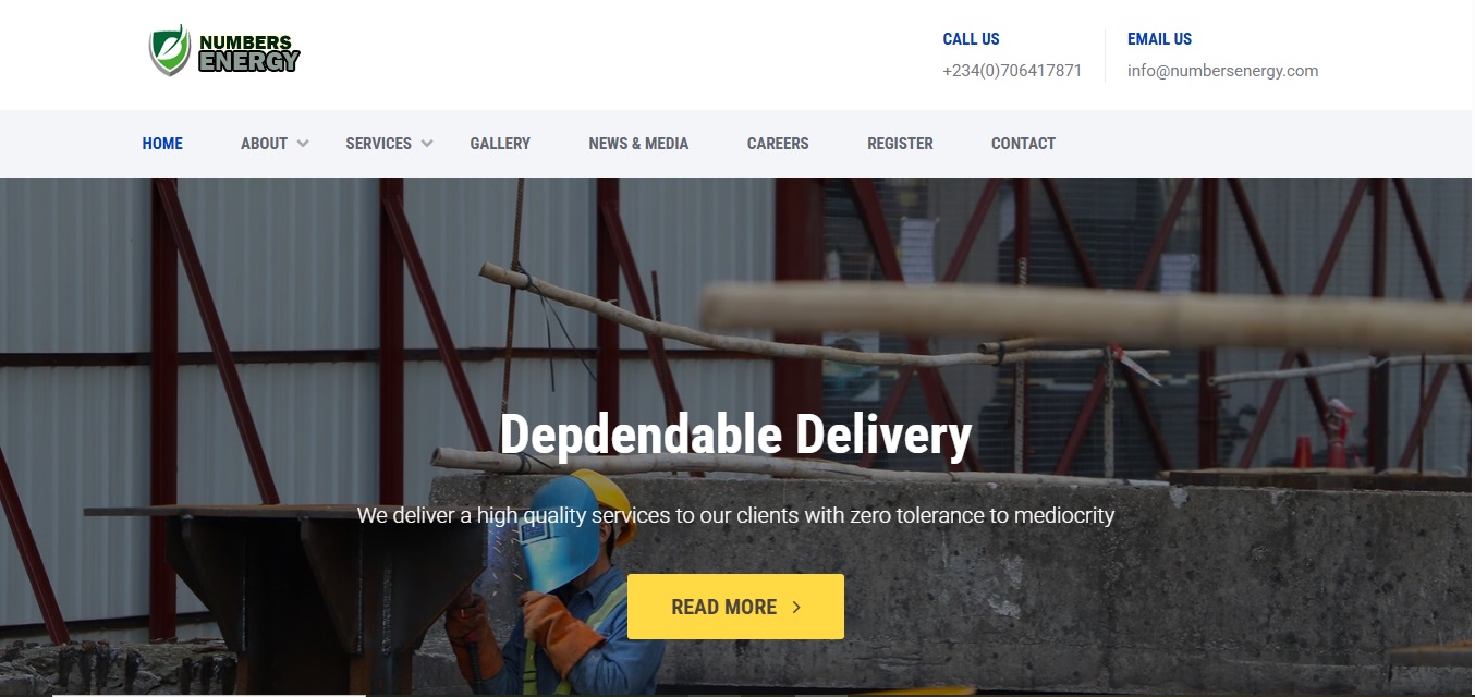 Energy Company Website